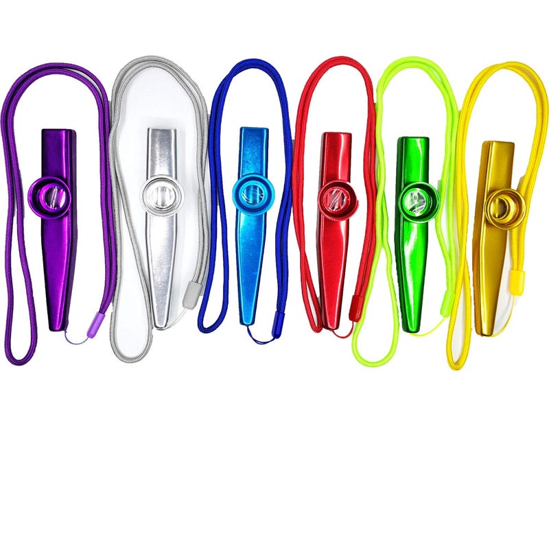 Fartime فارتايم 18 قطعة كازو معدني مع حبال، مع 20 قطعة غشاء كازو فلوت، آلات موسيقية، هدية جيدة للأطفال، رفيق جيد لآلة اليوكليلي، الكمان، الجيتار، لوحة المفاتيح البيانو. - Image 3